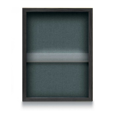 United Visual Products Indoor Enclosed Combo Board, 48"x36", Black Frame/Black & Forbo UVCB4836B-BLACK-FORBO